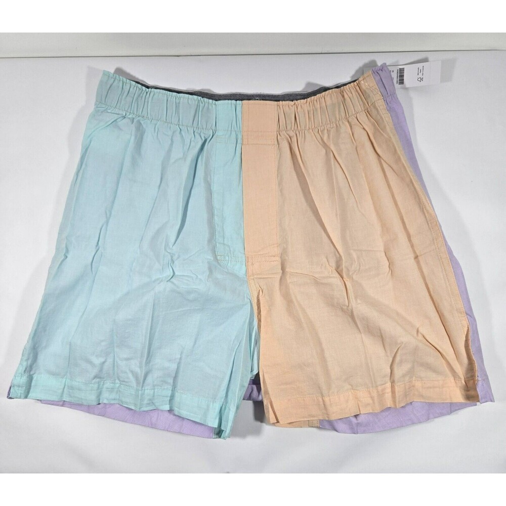 J Crew Men's Size Small Tri Color Colorblock Cotton Boxer Shorts New
